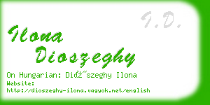 ilona dioszeghy business card